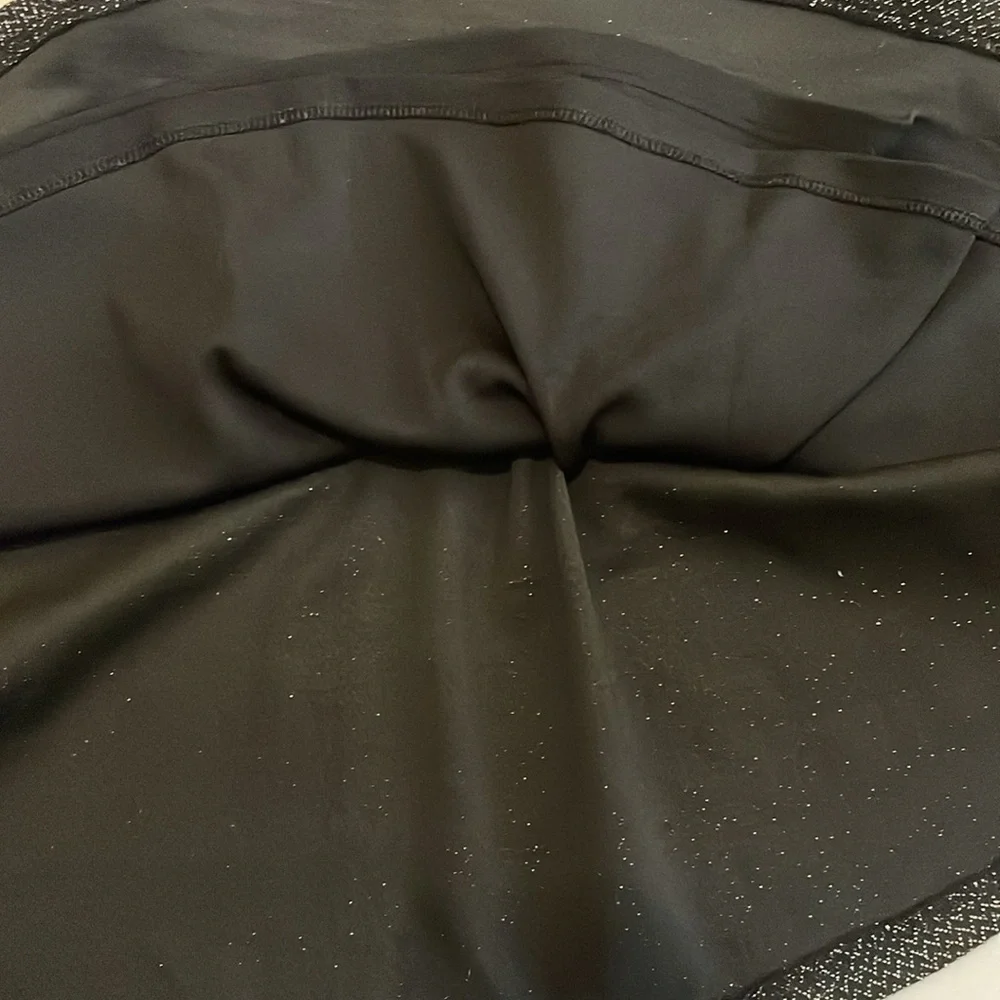 The Children’s Place Black Metallic Sleeveless Dress with Ruffle size S (5/6)
